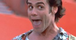 Ace Ventura's iconic goofy expression and colorful shirt capture the spirit of the beloved pet detective comedy.