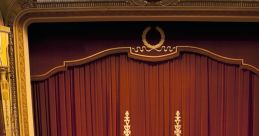 Elegant theatre stage with rich red curtains and ornate details, showcasing a classic performance space and audience seating.