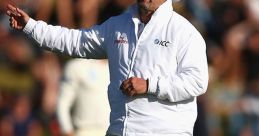 Umpire gesturing during a cricket match, showcasing the role of officiating from the umpire’s perspective in the game.