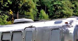 Sleek Airstream trailer surrounded by lush greenery, perfect for an On-Air Stream setup in nature's tranquility.