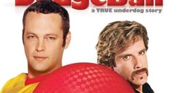 Vaughn and Stiller showcase rivalry in "Dodgeball: A True Underdog Story" with a vibrant red dodgeball.