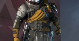 Caustic from Apex Legends stands confidently in his signature outfit, ready for battle in the arena.