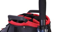 Golf bag featuring a dry pocket and umbrella holder, designed for convenience on the course. Ideal for Golf FX enthusiasts.