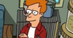 Philip J. Fry from Futurama, holding a wrench and wearing a red jacket, stands confidently in a casual setting.