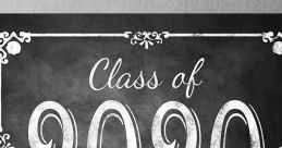 Chalkboard design featuring 'Class of 2020' in elegant typography, perfect for graduation celebrations and announcements.