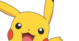 Pikachu, the iconic Pokémon, joyfully poses with its signature electric tail, embodying the spirit of adventure.