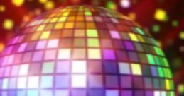 Colorful disco ball surrounded by vibrant lights, embodying the energetic spirit of the "Zoom Boom" party vibe.