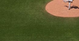 Pitcher throwing a baseball to a batter at home plate, capturing the action of a Test Baseball game in a stadium.