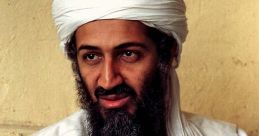 Portrait of Osama bin Laden, known for his role in global terrorism, featuring his distinctive headwear and beard.