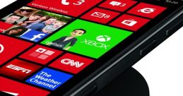 Nokia smartphone on wireless charging pad featuring lively app icons and Verizon connectivity, showcasing modern design.