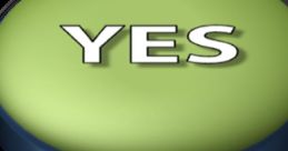 Green "YES" button with a blue border, symbolizing agreement or approval in decision-making scenarios.