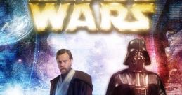 Obi-Wan Kenobi, Yoda, and Darth Vader wield lightsabers in a vibrant Star Wars scene, showcasing iconic characters and lore.