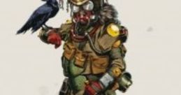 Bloodhound from Apex Legends, wearing a unique outfit with a raven on the arm, showcasing their distinct hunter aesthetic.