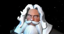 Freak Fortress 2 character with a long white beard and glasses, showcasing boss voicelines in a vibrant, animated style.