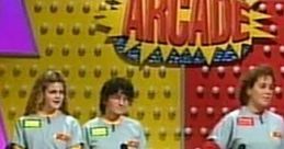 Contestants on Nickelodeon Arcade compete at podiums, showcasing excitement in this classic game show setting.