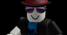 Roblox character in stylish outfit with sunglasses and hat, ready for fun adventures in a virtual world.