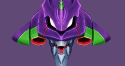 Neon Genesis Evangelion Unit-01 featuring a striking purple and green design with bold title text beneath.