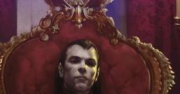 Strahd von Zarovich sits on an ornate throne, embodying power and darkness in the world of DnD. Iconic fantasy villain art.