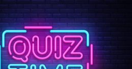 Neon sign reading "Quiz Time," vibrant colors perfect for quiz night promotions and events. Engaging trivia atmosphere created.