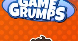 Cartoon character with a pout, featured alongside the Game Grumps logo on a polka dot orange background.