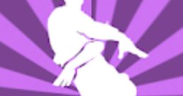 Cool silhouette dance pose with a vibrant purple starburst background, perfect for Battle Royale Dances.