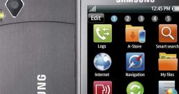 Samsung smartphone showcasing sleek design with vibrant touchscreen and app interface for navigation and communication.