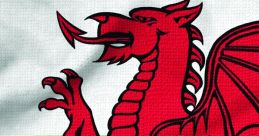 Welsh flag featuring the iconic red dragon on a white and green background, symbolizing Welsh heritage and pride.