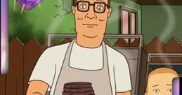 Hank Hill serving pancakes with Bobby, showcasing the humor and charm of "Goddammit Bobby" in a family setting.