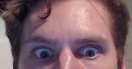 Jerma985 showing an exaggerated expression, capturing a humorous moment during a live stream or video recording.