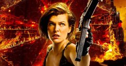 Milla Jovovich as Alice in Resident Evil: The Final Chapter, ready for battle against undead hordes in a post-apocalyptic world.