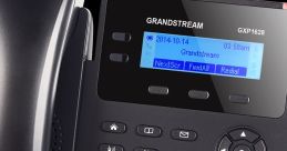 Grandstream GXP1628 phone with digital display and keypad, ideal for office communication and efficient calling.