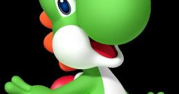 Cheerful green Yoshi character with a big smile, iconic orange shoes, and vibrant colors, perfect for gaming fans.