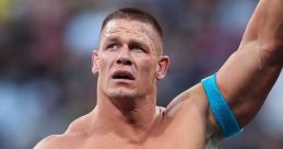 John Cena celebrates after a victory, showcasing his iconic physique and determination in the wrestling ring.