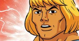 He-Man, a heroic character, showcasing strength and courage against a vibrant background, embodying classic animated adventure.