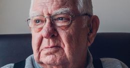 Elderly man with glasses looking thoughtfully, humorously captioned about a meme on food and Americana culture.