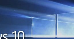 Windows 10 logo with blue light rays, showcasing a modern and sleek interface for efficient computing experiences.