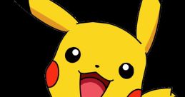 Cheerful Pikachu with bright yellow fur, red cheeks, and an energetic pose, symbolizing joy and friendship in Pokémon.