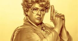 Melissa McCarthy in a gold-themed spy movie poster, showcasing humor and action. Released June 5, directed by Paul Feig.