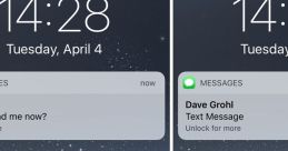 Message notification display on smartphone showing text from a sender, highlighting message engagement features.