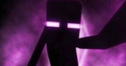 Mysterious Enderman silhouette against a purple haze, showcasing its spooky, iconic presence in the Minecraft universe.