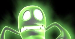 Greenie from Luigi’s Mansion: Dark Moon, a spooky green ghost ready to scare in the 3DS adventure game.