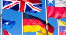 A colorful display of international flags representing various countries, symbolizing unity and national pride.