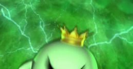 King Boo swirling in a green ghostly aura, showcasing his iconic crown from Luigi's Mansion Arcade.