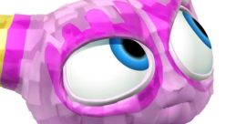 Doenut from Viva Piñata: Pocket Paradise, a charming pink piñata character with big expressive eyes.