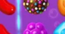 Colorful candy icons from Candy Crush Soda Saga showcasing various special effects and vibrant game elements.