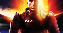 Commander Shepard in N7 armor, standing boldly against a cosmic backdrop, representing the iconic Mass Effect series.