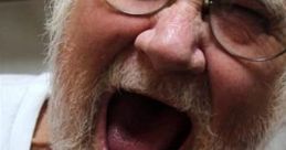 Angry Grandpa passionately expressing his iconic animated rage in a close-up with a humorous flair and distinct white beard.