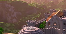 Stunning Minecraft build featuring a domed structure with intricate details and lush landscapes in the background.