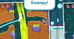 Help Swampy in the puzzle game "Where's My Water?" as he navigates water flow challenges in vibrant environments.