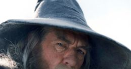 Gandalf's wise gaze beneath his iconic gray hat, embodying the essence of wisdom and magic in fantasy literature.